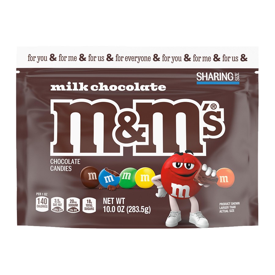M&M's Milk Chocolate Candy, 10.7 oz Sharing Size Bag