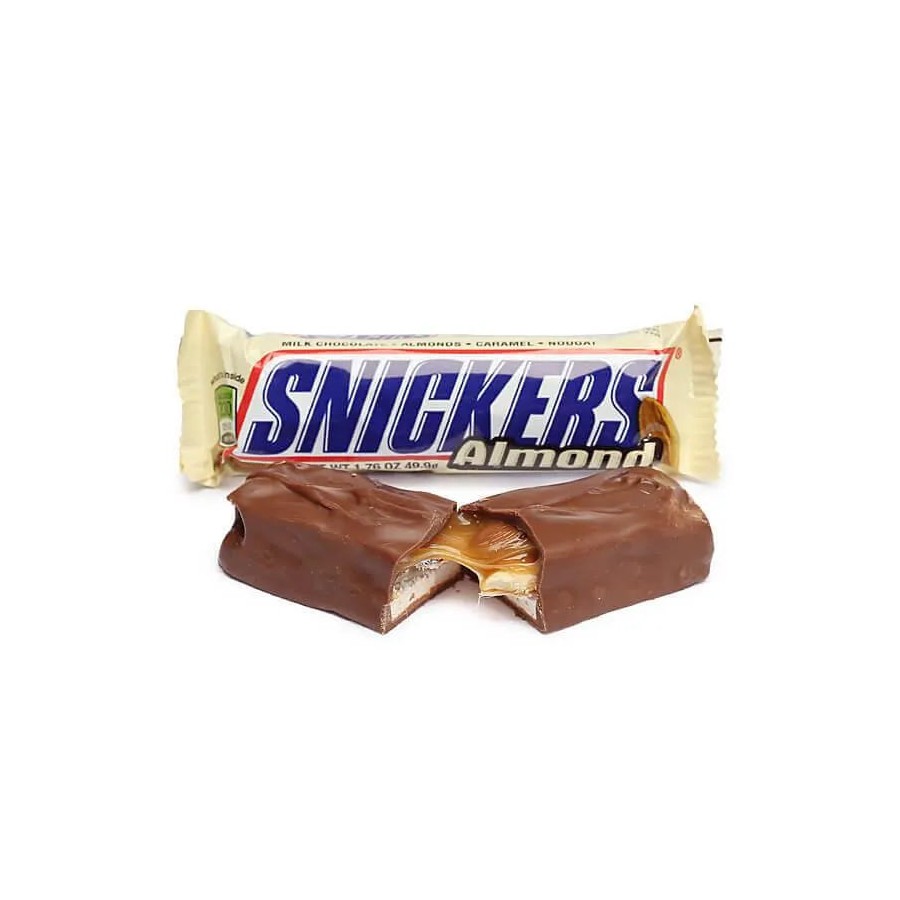 Snickers Almond Chocolate Candy Bars, 24-Count Box