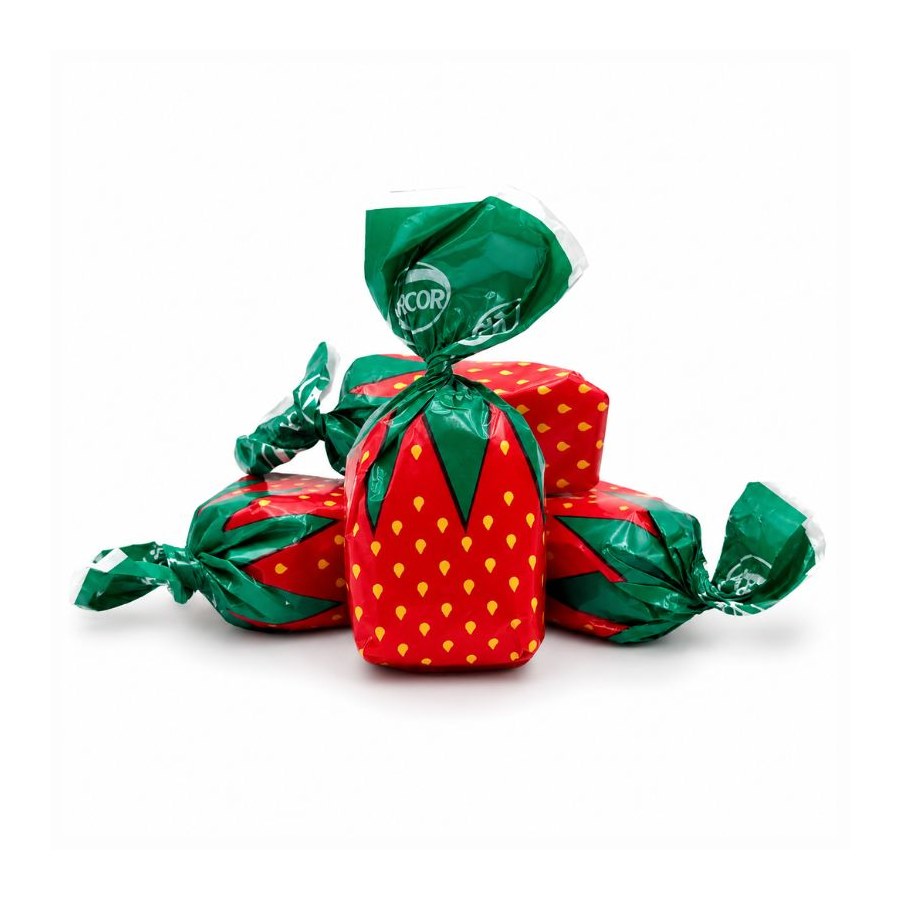 Alcor Strawberry Filled Hard Candy, 1 lb Bag