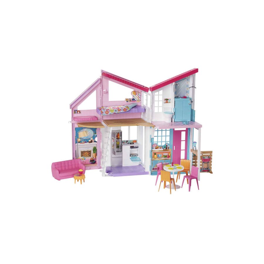 Mattel Barbie Malibu House Playset with 25+ Accessories