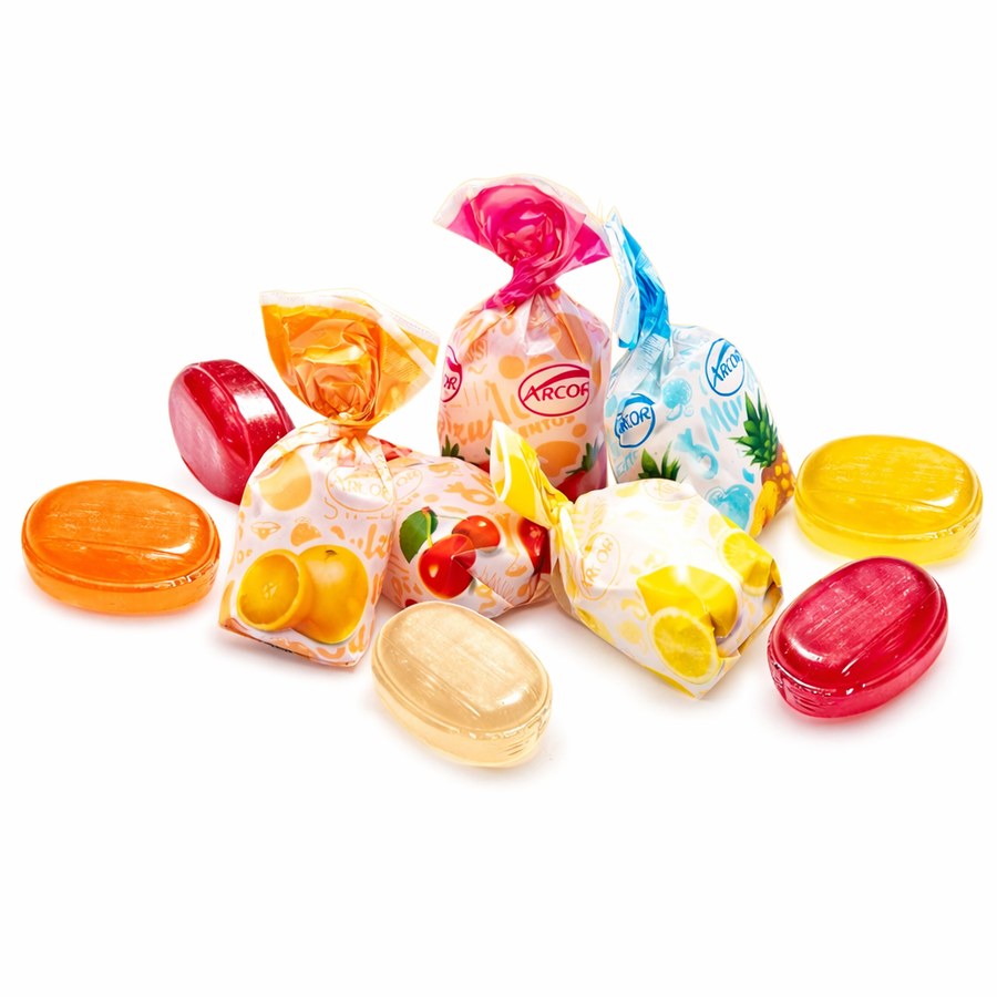Alcor Assorted Fruit Filled Hard Candy, 1 lb Bag