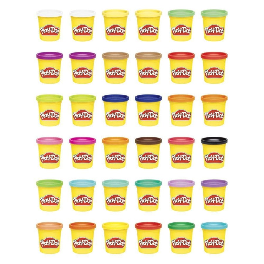 Hasbro Play-Doh Modeling Compound 36-Pack Case of Colors, 3 oz Cans