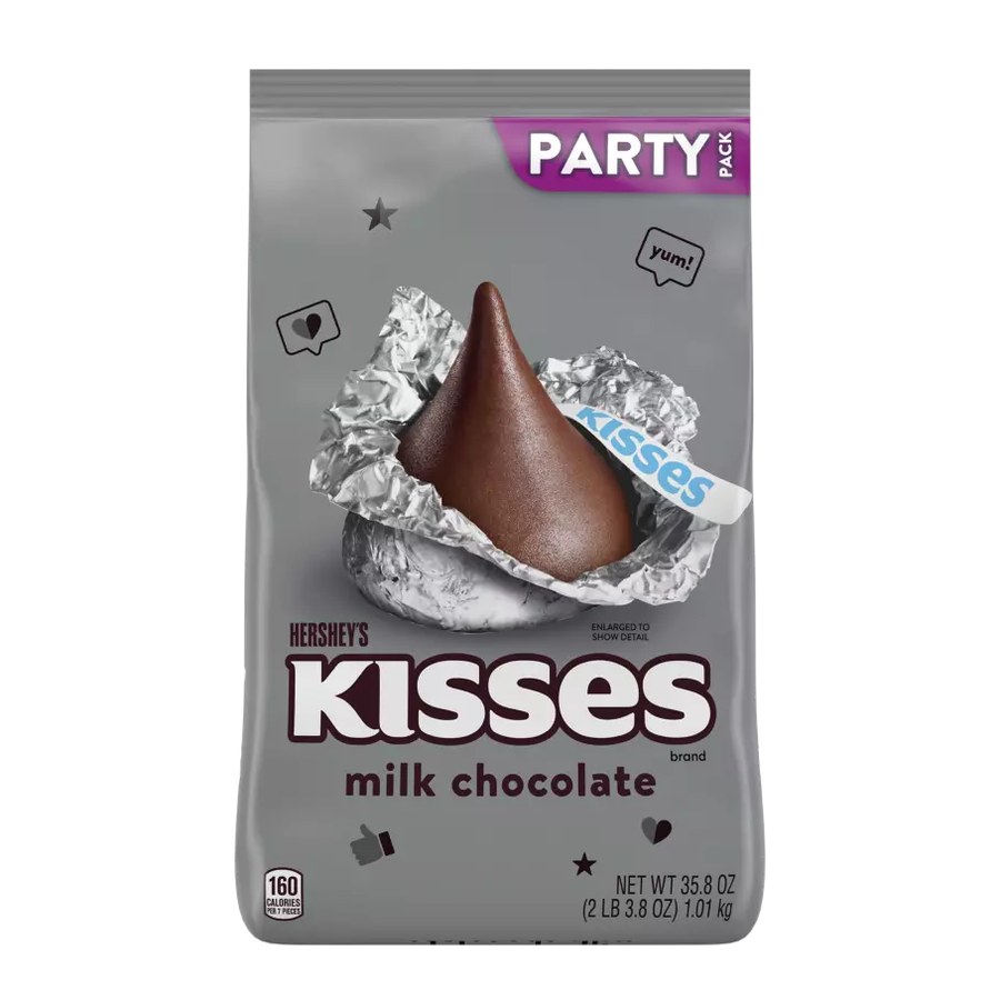 Hershey's Kisses Milk Chocolate Candy, 35.8 oz Party Bag