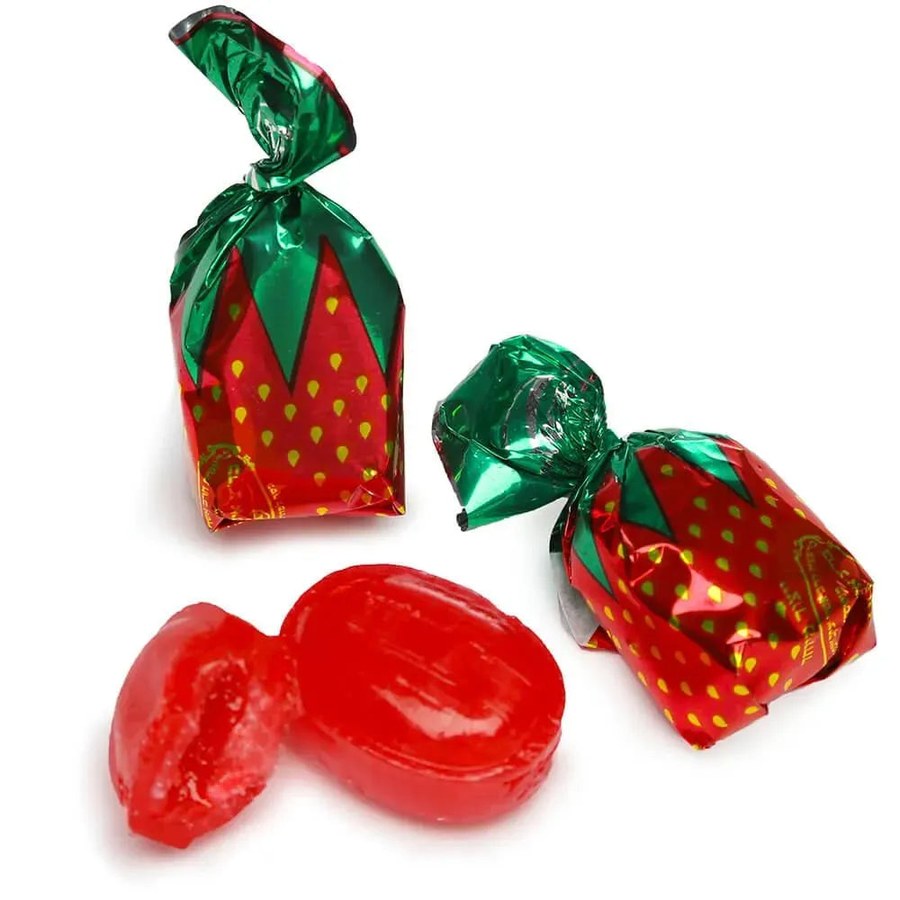 Alcor Strawberry Filled Hard Candy Bulk Case, 5 lb