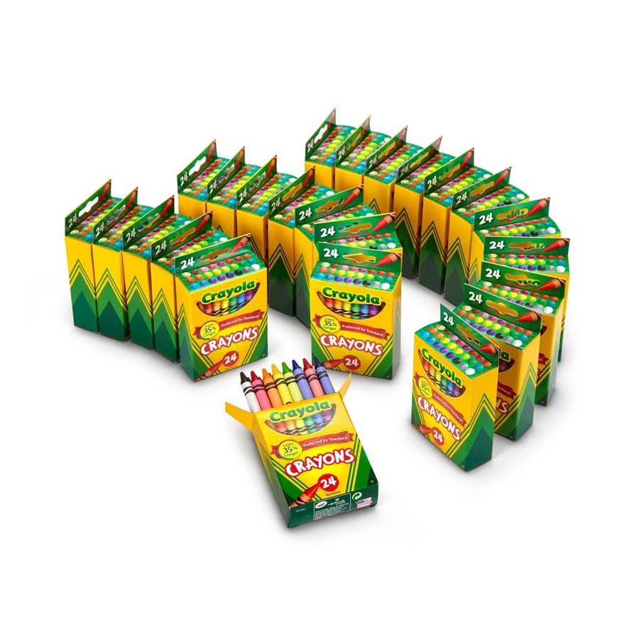 Crayola 24 Packs of 24ct Crayons Bulk 576ct