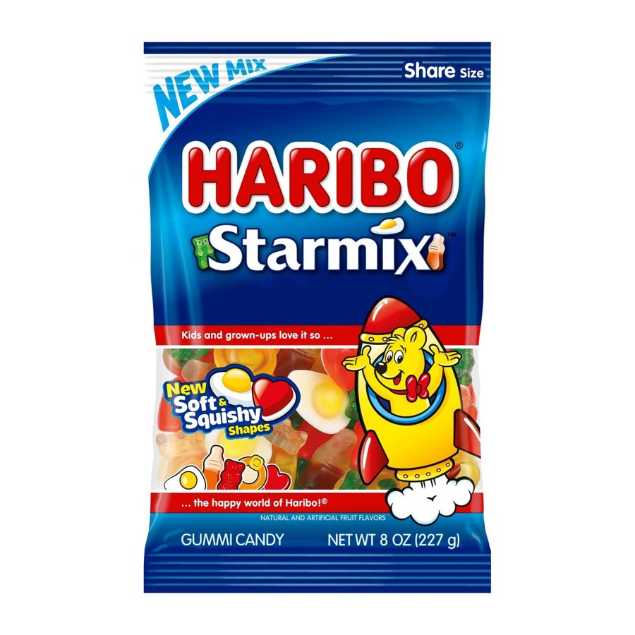 HARIBO Starmix Assorted Gummi Candy, 8 oz Bag
