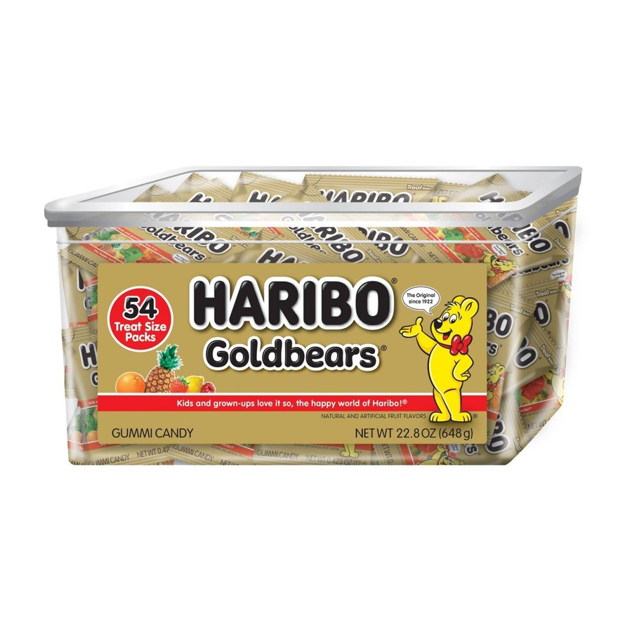 HARIBO Goldbears Gummi Candy Minis, 54-Pack Box, 22.8 oz