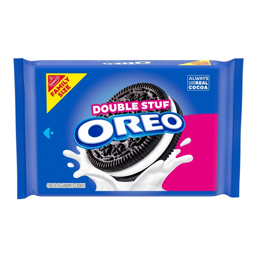 OREO Double Stuf Chocolate Sandwich Cookies, Family Size, 18.71 oz
