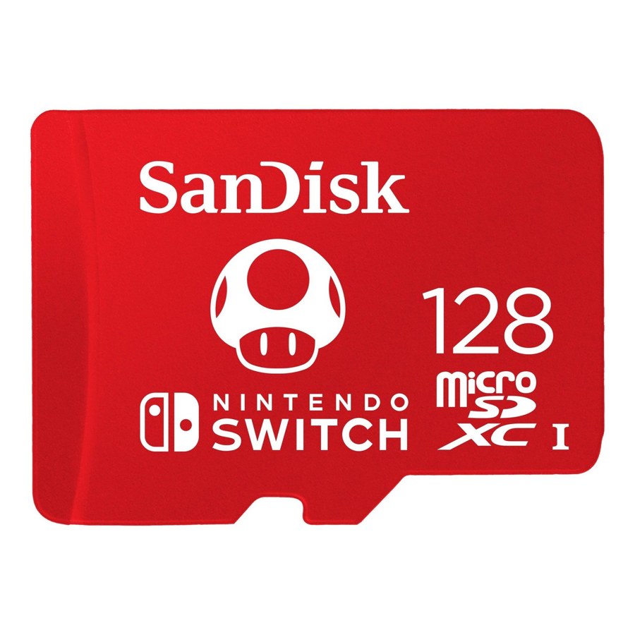 SanDisk 128GB microSDXC Card Licensed for Nintendo Switch, Super Mario Mushroom Edition
