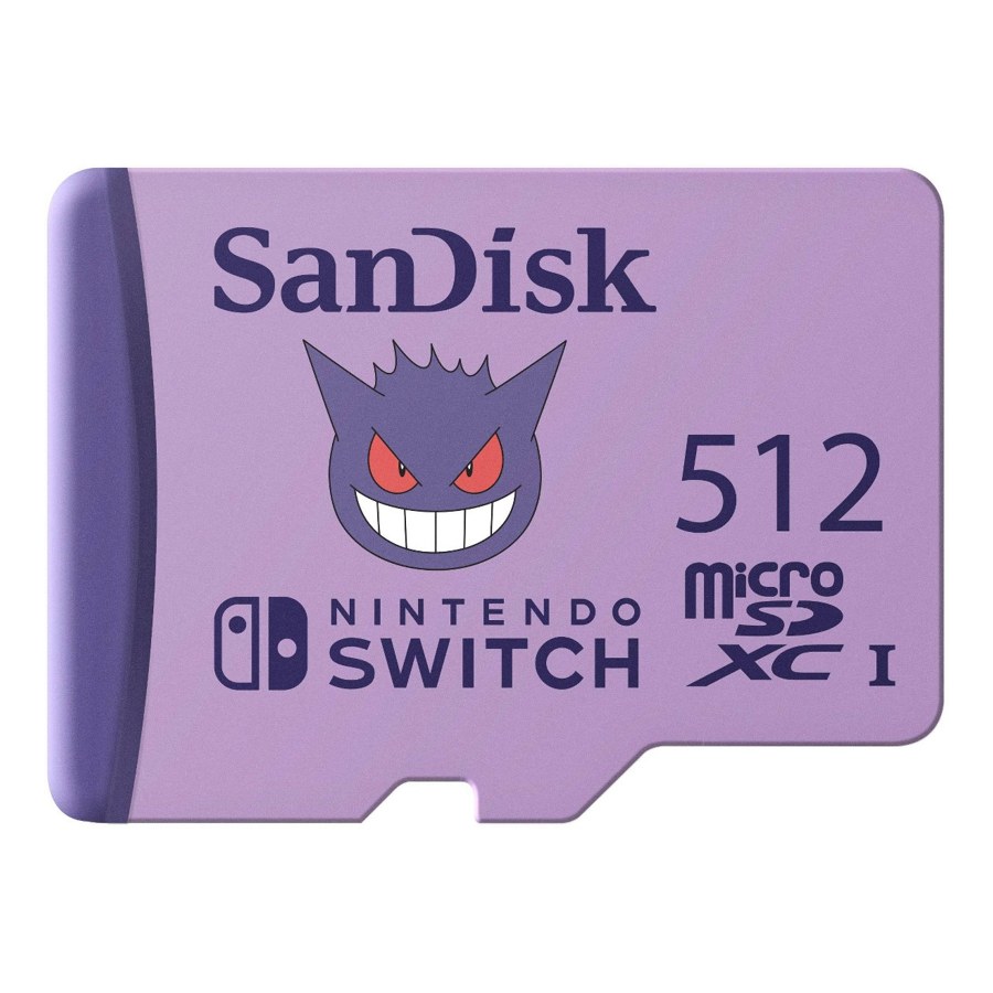 SanDisk 512GB microSDXC Card Licensed for Nintendo Switch, Pokémon Gengar Edition