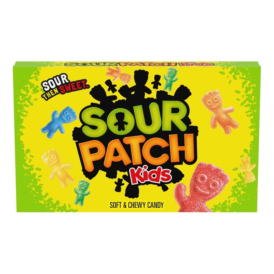 Sour Patch Kids Sour then Sweet Soft & Chewy Candy Movie Theater Box, 3.5 oz